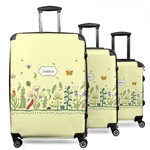Nature Inspired 3 Piece Luggage Set - 20" Carry On, 24" Medium Checked, 28" Large Checked (Personalized)