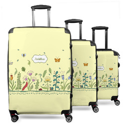 Nature Inspired 3 Piece Luggage Set - 20" Carry On, 24" Medium Checked, 28" Large Checked (Personalized)