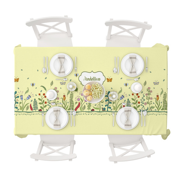 Nature Inspired Tablecloths (58"x102") - TOP VIEW (with plates)