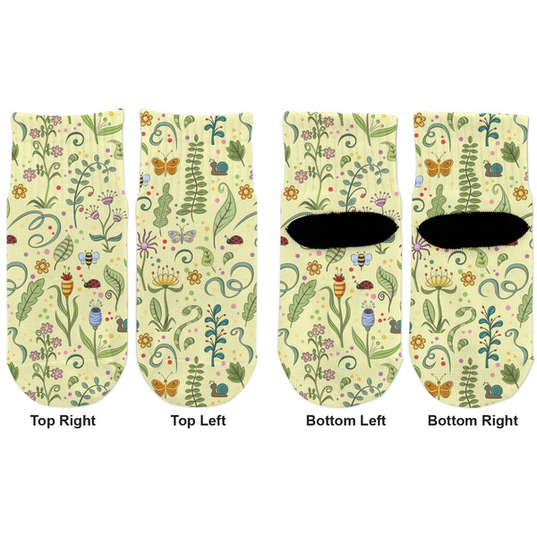 Nature Inspired Toddler Ankle Socks - Double Pair - Front and Back - Apvl