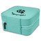 Nature Inspired Travel Jewelry Boxes - Leather - Teal - View from Rear