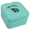 Nature Inspired Travel Jewelry Boxes - Leatherette - Teal - Angled View