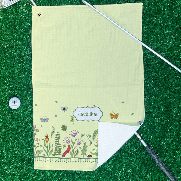 Nature Inspired Waffle Weave Golf Towel - In Context
