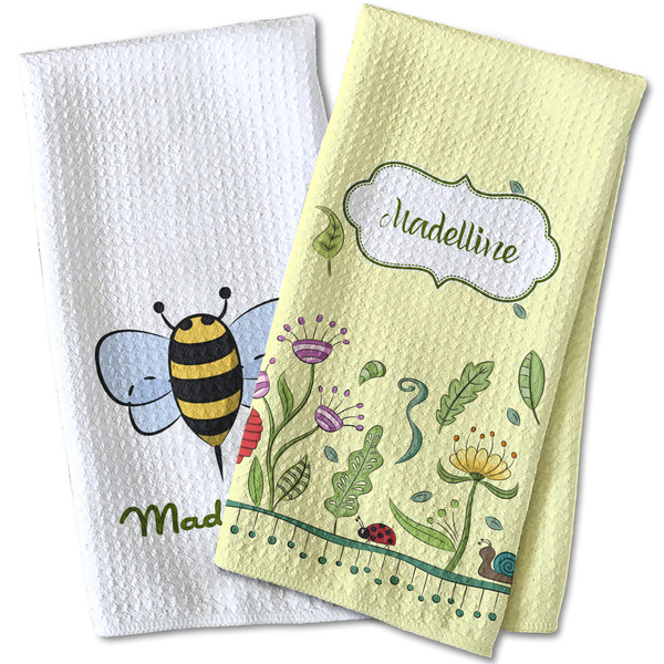 Nature Inspired Waffle Weave Towels - Two Print Styles