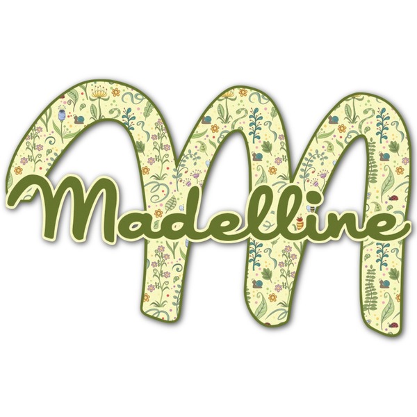 Custom Nature Inspired Name & Initial Decal - Up to 12"x12" (Personalized)