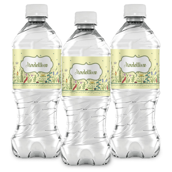 Nature Inspired Water Bottle Labels - Front View