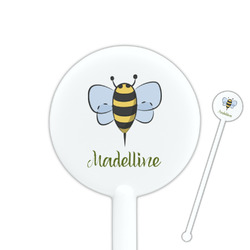 Nature Inspired 5.5" Round Plastic Stir Sticks - White - Double Sided (Personalized)
