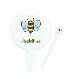 Nature Inspired 7" Round Plastic Stir Sticks - White - Double Sided (Personalized)
