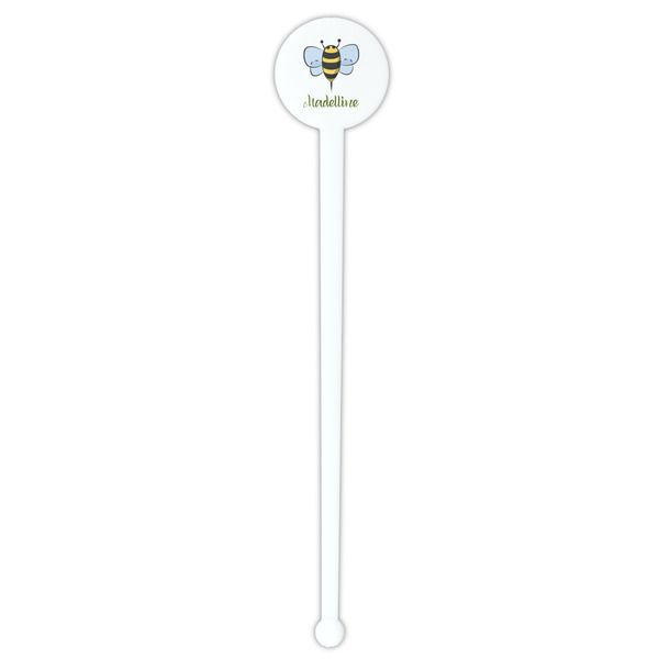 Nature Inspired White Plastic 7" Stir Stick - Round - Single Stick