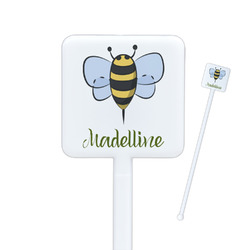 Nature Inspired Square Plastic Stir Sticks - Single Sided (Personalized)