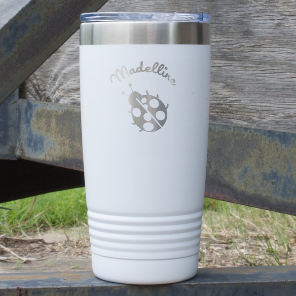 Custom Nature Inspired 20 oz Stainless Steel Tumbler - White - Single Sided (Personalized)
