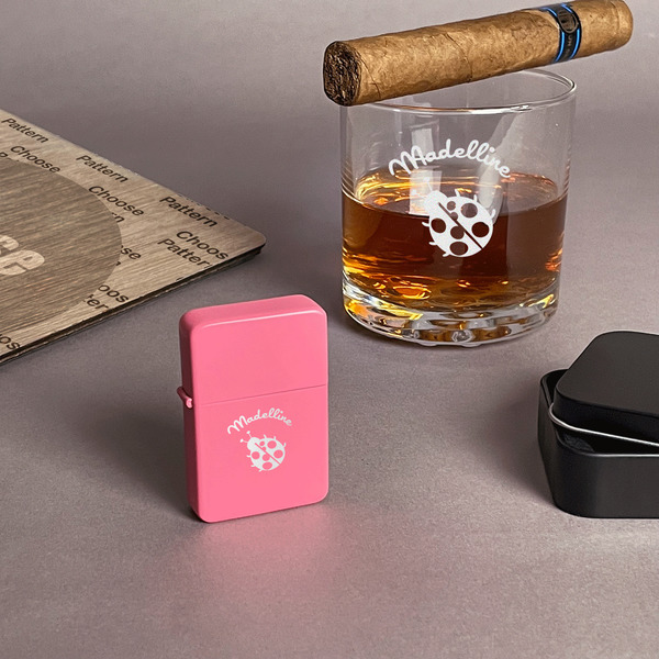 Nature Inspired Windproof Lighters - Pink - In Context