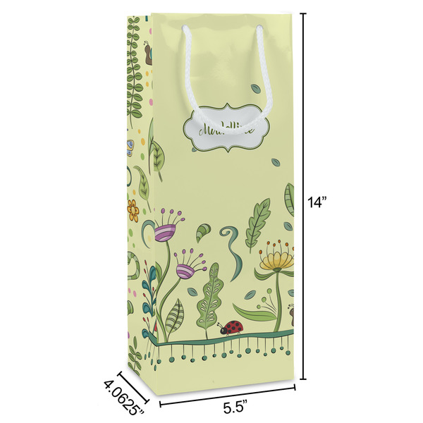 Nature Inspired Wine Gift Bag - Dimensions