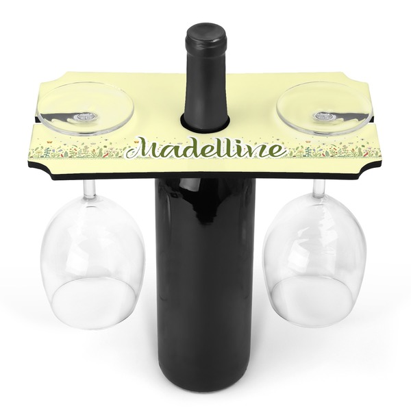 Custom Nature Inspired Wine Bottle & Glass Holder (Personalized)