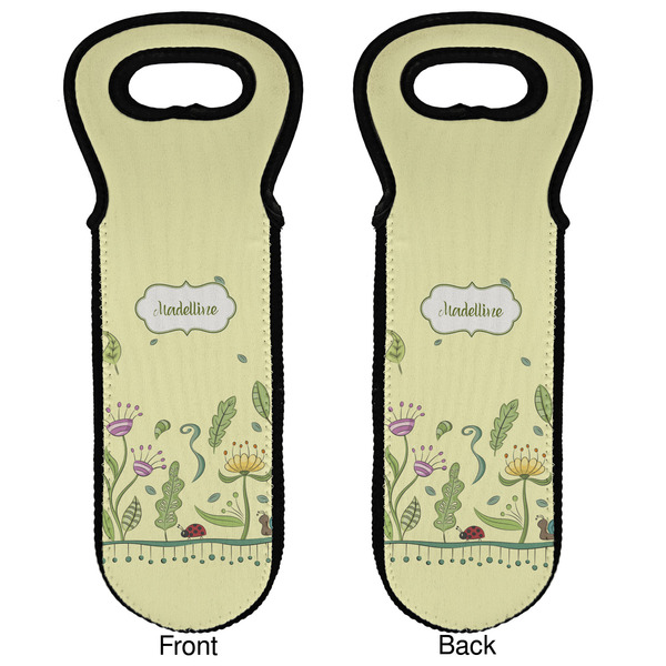 Nature Inspired Wine Tote Front & Back
