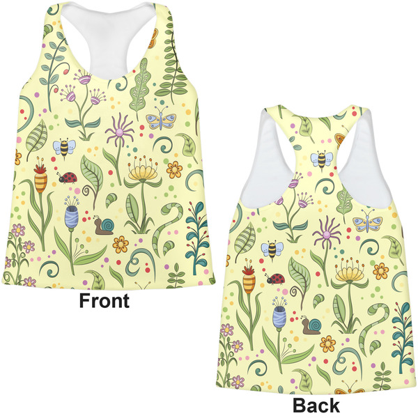 Nature Inspired Womens Racerback Tank Tops - Medium - Front and Back