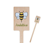 Nature Inspired 6.25" Rectangle Wooden Stir Sticks - Single Sided (Personalized)