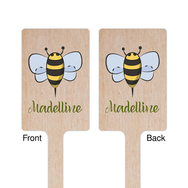 Nature Inspired Wooden 6.25" Stir Stick - Rectangular - Double Sided - Front & Back