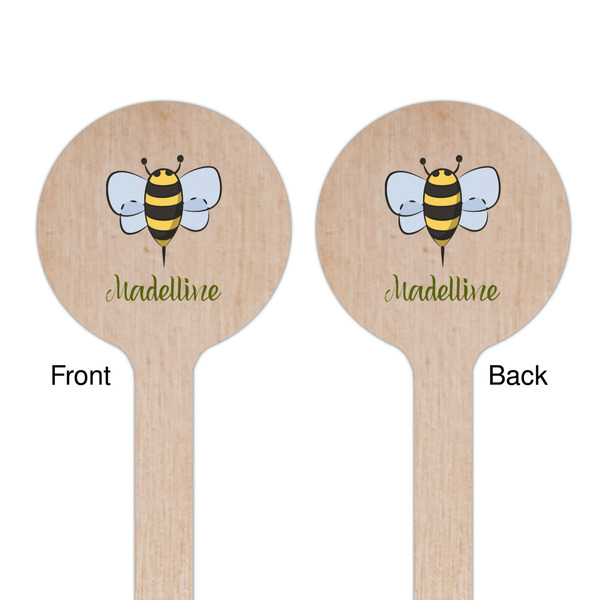 Nature Inspired Wooden 6" Stir Stick - Round - Double Sided - Front & Back