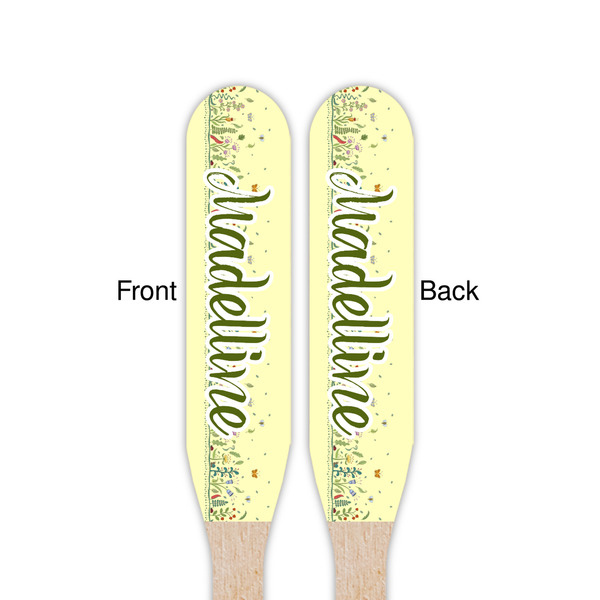 Nature Inspired Wooden Food Pick - Paddle - Double Sided - Front & Back