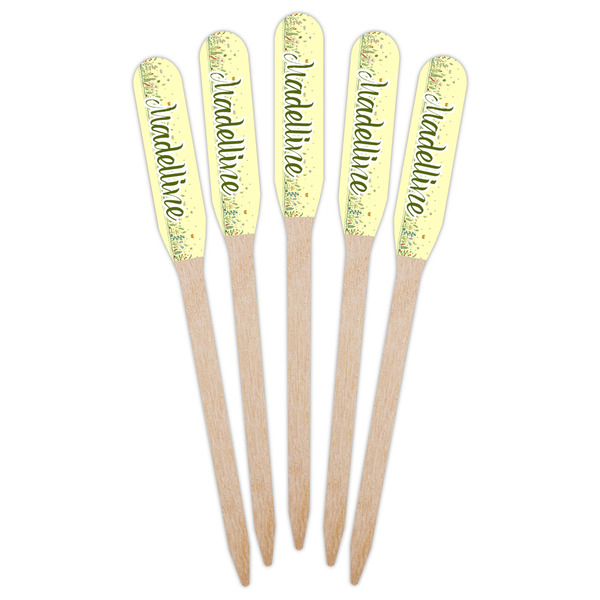 Nature Inspired Wooden Food Pick - Paddle - Fan View