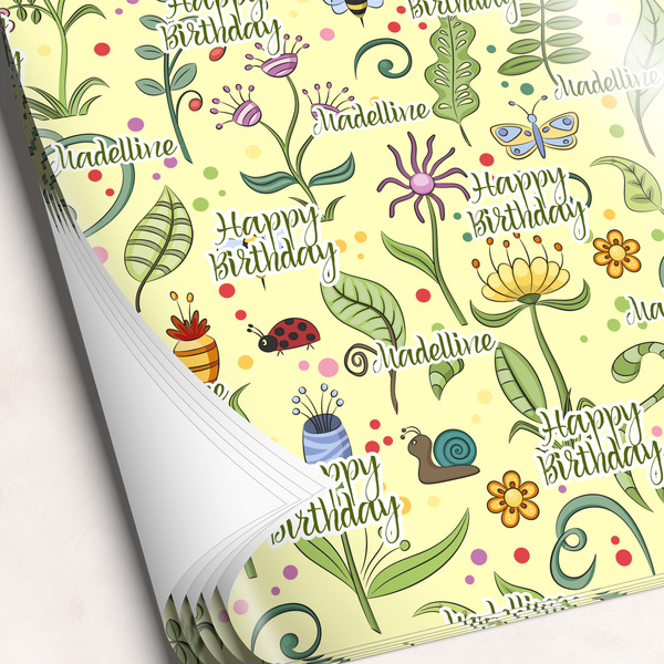 Custom Nature Inspired Wrapping Paper Sheets - Single-Sided - 20" x 28" (Personalized)