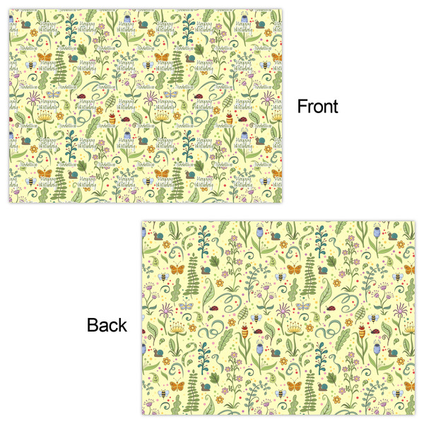 Nature Inspired Wrapping Paper Sheet - Double Sided - Front & Back