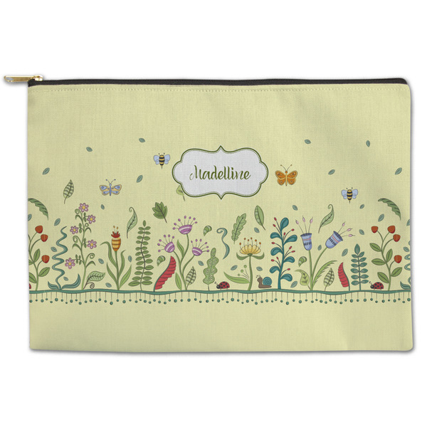 Custom Nature Inspired Zipper Pouch - Large - 12.5"x8.5" (Personalized)
