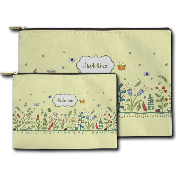 Nature Inspired Zippered Pouches - Size Comparison