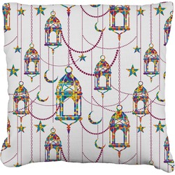 Hanging Lanterns Faux-Linen Throw Pillow 20"