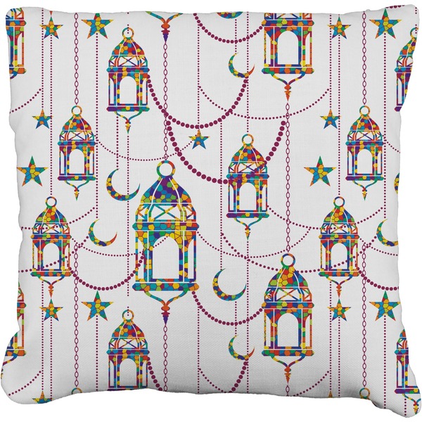 Custom Hanging Lanterns Faux-Linen Throw Pillow 20"