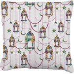 Hanging Lanterns Faux-Linen Throw Pillow 26"