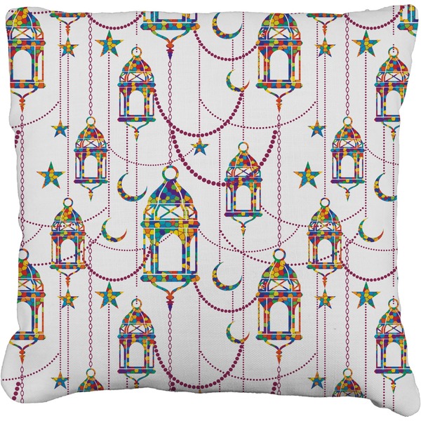 Custom Hanging Lanterns Faux-Linen Throw Pillow