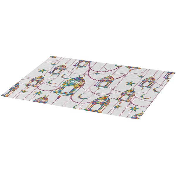 Arabian Lamps Burlap Placemat (Angle View)