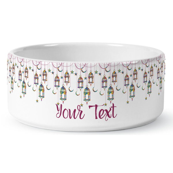 Custom Hanging Lanterns Ceramic Dog Bowl - Large