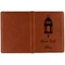 Arabian Lamps Cognac Leather Passport Holder Outside Single Sided - Apvl