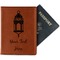 Arabian Lamps Cognac Leather Passport Holder With Passport - Main