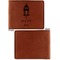 Arabian Lamps Cognac Leatherette Bifold Wallets - Front and Back Single Sided - Apvl