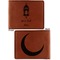 Arabian Lamps Cognac Leatherette Bifold Wallets - Front and Back