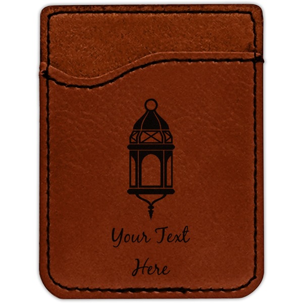 Arabian Lamps Cognac Leatherette Phone Wallet close up