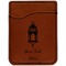 Arabian Lamps Cognac Leatherette Phone Wallet close up