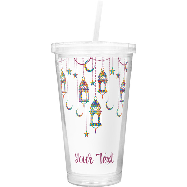 Custom Hanging Lanterns Double Wall Tumbler with Straw