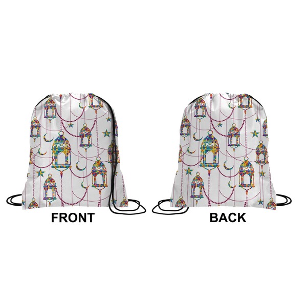 Arabian Lamps Drawstring Backpack Front & Back Small