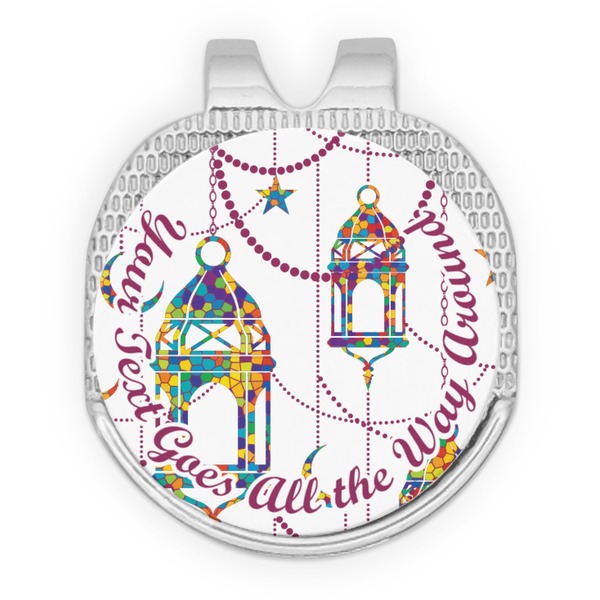 Custom Hanging Lanterns Golf Ball Marker - Hat Clip - Silver
