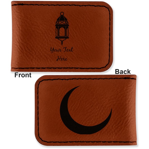 Arabian Lamps Leatherette Magnetic Money Clip - Front and Back