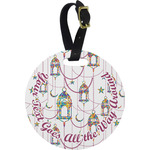 Hanging Lanterns Plastic Luggage Tag - Round