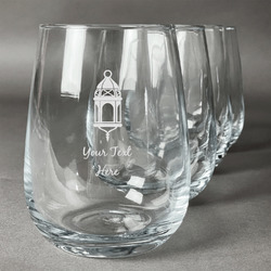 Hanging Lanterns Stemless Wine Glasses (Set of 4)