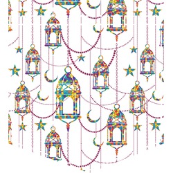 Hanging Lanterns Iron On Faux Pocket