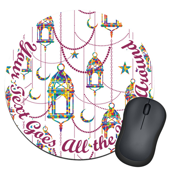 Custom Hanging Lanterns Round Mouse Pad