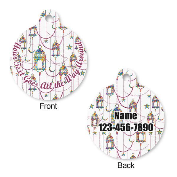 Arabian Lamps Round Pet Tag - Front & Back